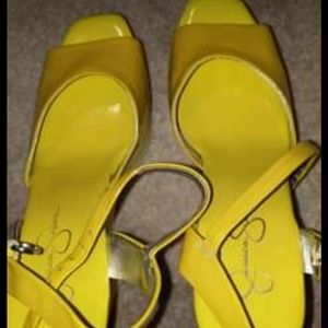 Yellow Jessica Simpson Wedges